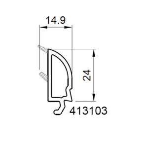 Listwa przyszybowa 413103 do pakietu 48 mm STANDARD